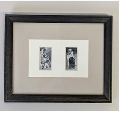 Vtg Cocker Spaniel Photos Framed Dogs and Friend Black White Lady Kitty Ritson