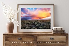 Southwest Photography Print – Storm Clouds Over Sagebrush near Taos New Mexico