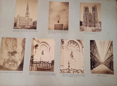 Rare Photo Board City Brussels Late 19th – Early 20th Century Belgium Monuments