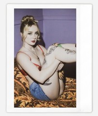 Instax Wide pinup blonde model Jennie Fujifilm Instant Film Photograph