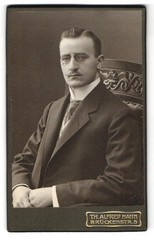 Photograph Th. Alfred Hahn, Chemnitz, Brückenstr. 5, Portrait of an Elegant H