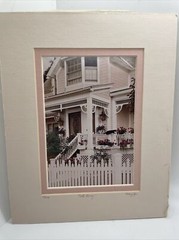 Victorian House Cat’s Away Matted Photo Print SIGNED Marylyn # 17/500 Pink&Roses