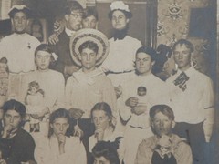 Vtg c.1890s B&W Photograph Teenager BABY COSTUME PARTY DRESS UP Pajama Party