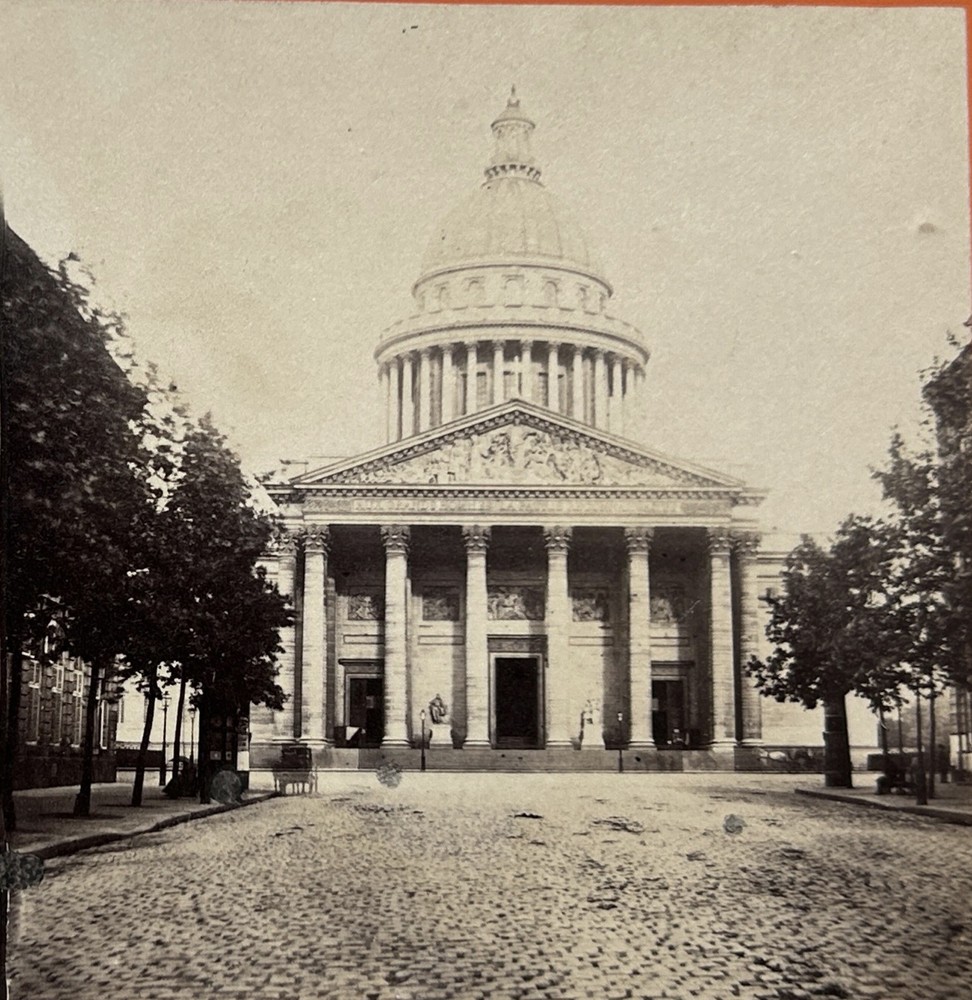 FRANCE Paris LMe Pantheon c1865 Stereo Photo Album Album Vintage Original Print