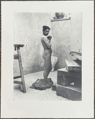 Heinrich Zille, Atelier Gaul standing pose on the side, photograph from the estate