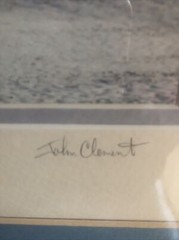 John Clement Signed Framed Art Landscape Desert Snow & Country Barn Winter (2)