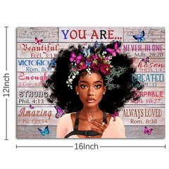 WOWGOOMO Vintage African American Women Wall Art Fashion Black Girl Portrait …