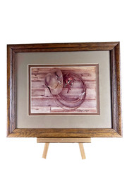 VTG Michael Wright Signed Framed Photograph Print Western Cowboy Ranch 11 1/8″