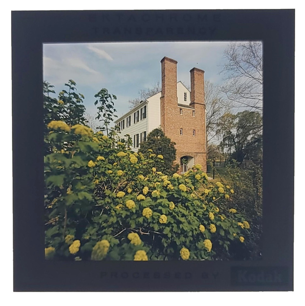 Vtg 60s Richard Stacks Ektachrome Slide Abandoned Chimney House Port Tobacco MD