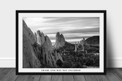 Rocky Mountain Photography Print – Garden of the Gods Colorado Black and White