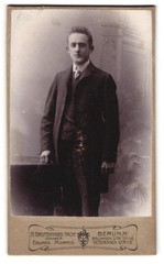 Photograph Eduard Morris, Berlin, Brunnen Str. 17-18, Young Handsome Man