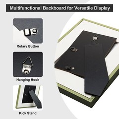 8×10 Picture Frame Photo Frame, Made of Pine Wood with Real Glass, Display Pi…