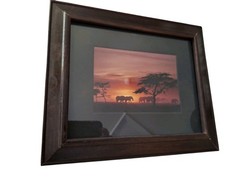 Artwork SUNRISE ELEPHANTS Original James Green Peaceful Nature Photograph 10×12