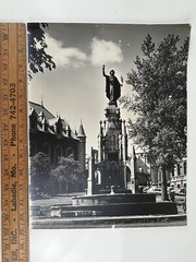 VTG Large Black & White Photograph Photography Print Monument de la Foi Quebec