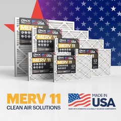 BNX TruFilter 20x20x1 Air Filter MERV 11 (6-Pack) – MADE IN USA – Allergen De…