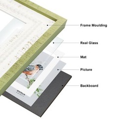 8×10 Picture Frame Photo Frame, Made of Pine Wood with Real Glass, Display Pi…