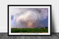 Tornado Photography Print: Oklahoma Red River Stormy Weather Wall Art