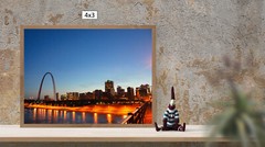 St. Louis skyline at night, High Resolution Image, Many Formats, TV Art