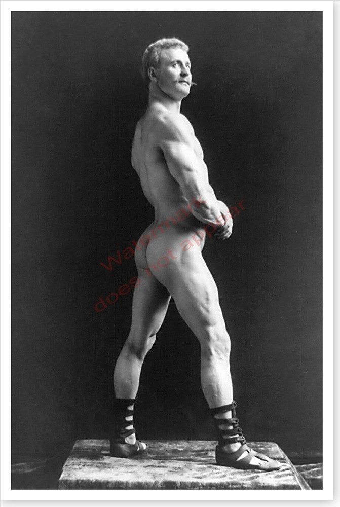 Bodybuilder Eugene Sandow Nude Beefcake Silver Halide Photo Gay Interest