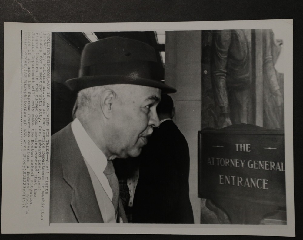 Roy Wilkins, civil rights, Press Photograph 8×10, b/w 1976