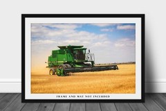 Combine Wheat Harvest Colorado Farm Country Agriculture Photography Print