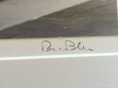 BRUCE BLUM SIGNED B&W Photo Print (10″X 11 1/2″)-«Bank «