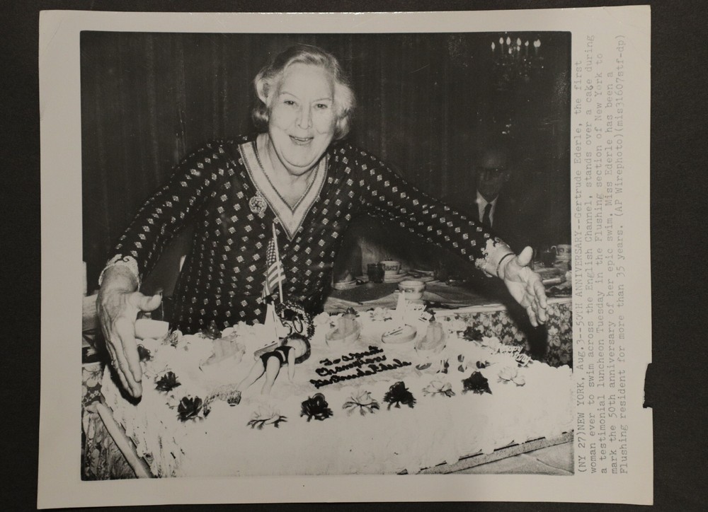 Gertrude Ederle, English Channel swimmer Photograph 8×10, b/w 1971