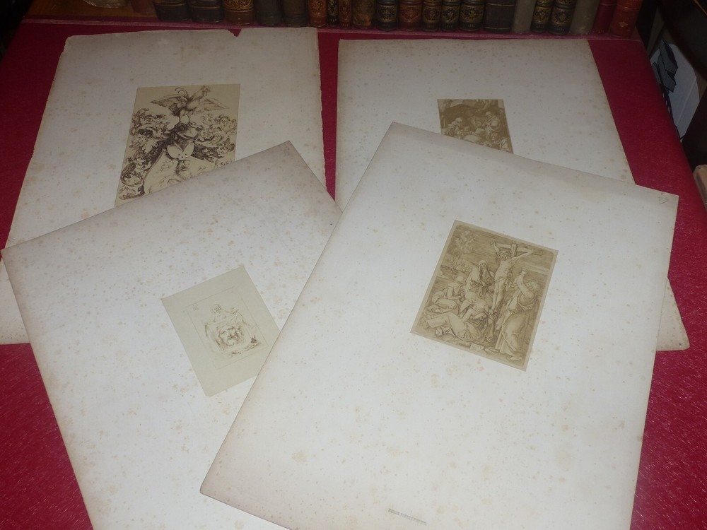 Bisson Freres Albrecht Durer 1861 Vintage Photo 4 Albumen Prints Passion Jesus