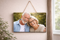 Personalized Farmhouse Wood Photo Frame Custom Rustic Picture Gift