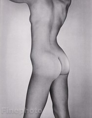 1953/81 Vintage GEORGE PLATT LYNES Female Nude Torso Duotone Photo Engraving Art