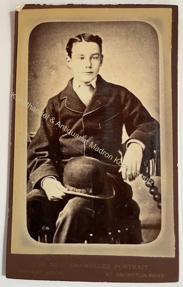 orig. CDV Photo Photograph Man Gentleman Fashion Picture Old Circa 1885 Stuart Bros London