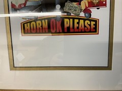 India “Horn OK Please” Photo Print 17.5” X 14”, Framed & Matted