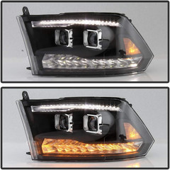 – for 2009-2018 Dodge Ram 1500 10-18 2500 3500 Black LED Signal DRL Dual Project