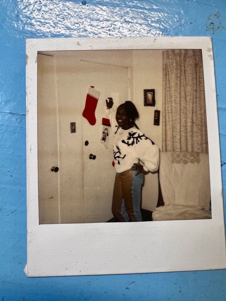 Polaroid Photo of hot girl from Compton in guess jeans 1985 street history