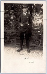 Neuruppin 1930s – Man in Breeches with Cigarette – Photo Postcard 9x14cm