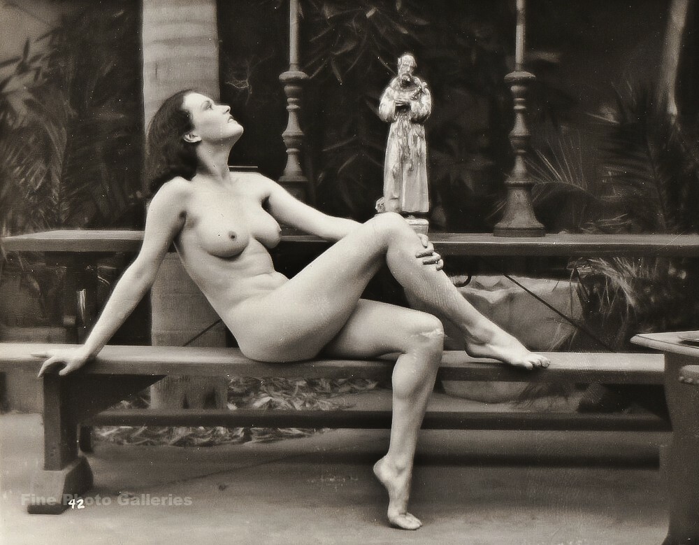 1929 Original EDWIN BOWER HESSER Female Nude Woman Vintage Silver Gelatin Photo