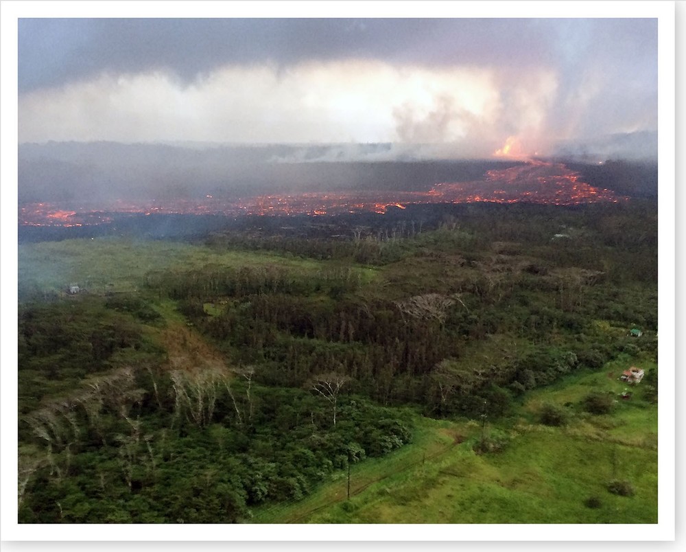 Kilauea Volcano Fissure 8 Eruption And Lava Flow 2018 Silver Halide Photo