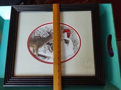 Beautiful ❤️ Winter Scene of Deer and Snowman ☃️ Signed Photo By Carl R Sams II