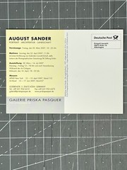 August Sander (1876-1964) Art Show Announcement Card 2007 Germany