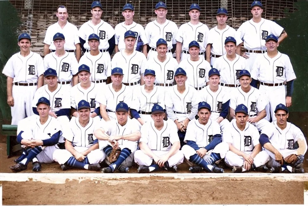 1949-tigers-team-color 8×10 Colorized Print-FREE SHIPPING