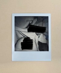 Polaroid Instant Photo Black and White – Female Nude, Portrait Alignment