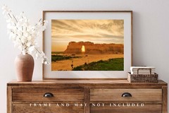 Great Plains Photography Print – Picture of Monument Rocks at Sunset in Kansas