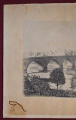 Vintage Photograph / Print Focusing on a Bridge Crossing a Body of Water