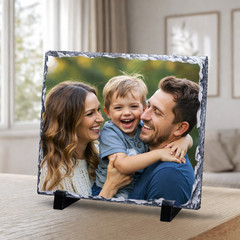 Personalized Slate Photo Plaque Custom Picture Stone w/ Stand Gift