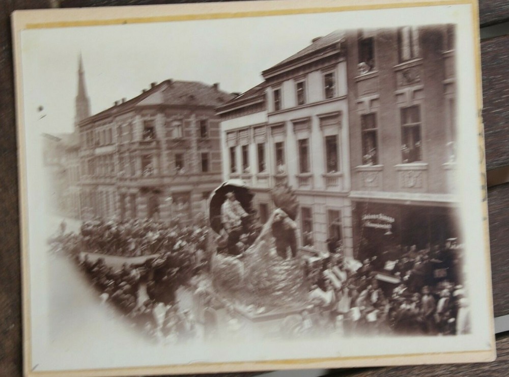 32139 Photo Linz Rhine Street Moving With Maßgeschäft Johann Simons Um 1910