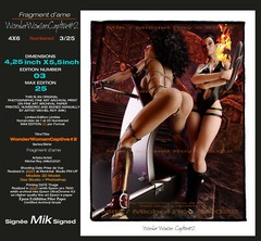 Art Nude «WonderWomanCaptive #2» 5×7 Sig Mik Num 1/25 3D Gloss Woman Model Girl