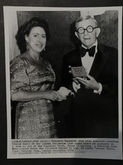 george Burns & Princess Margaret, London Palladium Photograph 7×9, b/w 1976