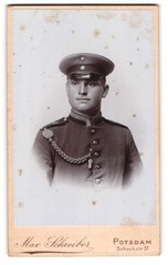 Photograph Max Schreiber, Potsdam, Schockstraße 27, Uffz. with shooting line in
