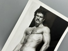 Vintage Photo KYLE HAZARD Target Studios 5×7 Male Physique Hairy Beefcake Stache