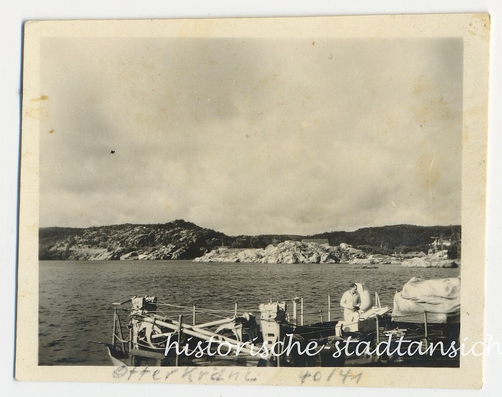 Norwegen 1941 – Achterdeck T9 Otter-Kränen Minensuchboot – Altes Foto 1940er
